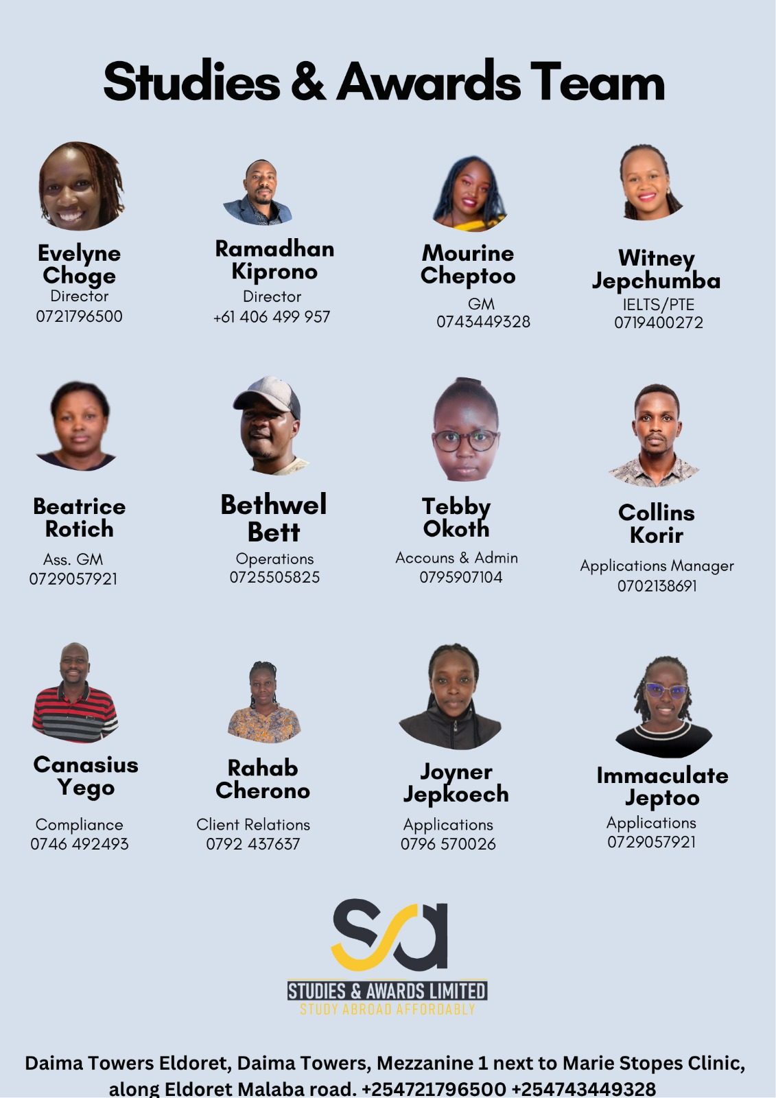 The Studies and Awards Ltd team